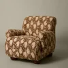 Pierce & Ward 1970S ITALIAN ARMCHAIR IN STONEWASHED VINTAGE TIGER BLOCK PRINT | Furniture