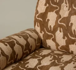 Pierce & Ward 1970S ITALIAN ARMCHAIR IN STONEWASHED VINTAGE TIGER BLOCK PRINT | Furniture