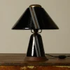 Pierce & Ward 1960S ITALIAN BLACK GLASS AND BRASS TABLE LAMP | Lighting