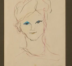 Pierce & Ward 1960S ITALIAN MIXED MEDIA PORTRAIT | Art
