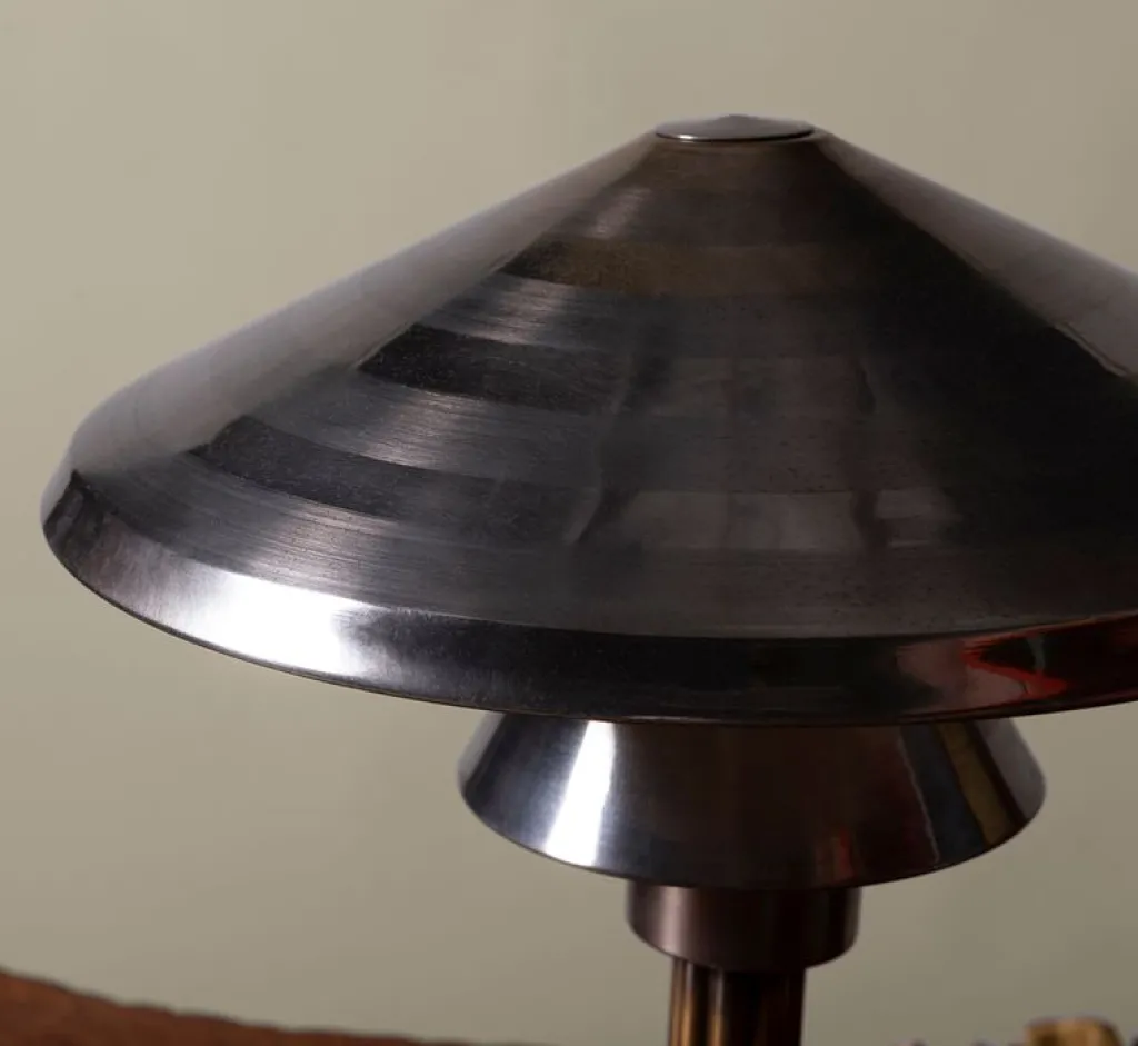 Pierce & Ward 1950s ITALIAN PATINATED NICKLE DESK LAMP | Lighting