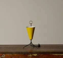Pierce & Ward 1950S ITALIAN YELLOW CONICAL TRIPOD LAMP | Lighting