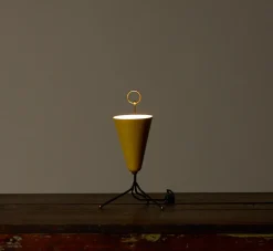 Pierce & Ward 1950S ITALIAN YELLOW CONICAL TRIPOD LAMP | Lighting