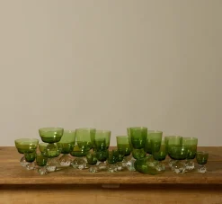 Pierce & Ward 1960S KARL ERICKSON CONTROLLED BUBBLE GREEN GLASSWARE | Kitchen