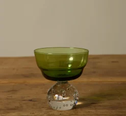 Pierce & Ward 1960S KARL ERICKSON CONTROLLED BUBBLE GREEN GLASSWARE | Kitchen