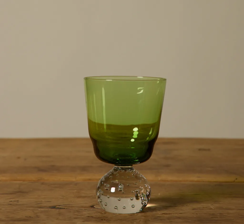 Pierce & Ward 1960S KARL ERICKSON CONTROLLED BUBBLE GREEN GLASSWARE | Kitchen