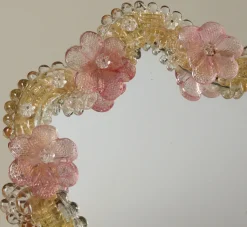 Pierce & Ward 1960S MURANO MIRROR WITH SOFT PINK GOLD TONES | Mirrors | Gifts