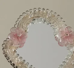 Pierce & Ward 1950S MURANO VENETIAN GLASS WITH PINK FLOWERS I | Mirrors