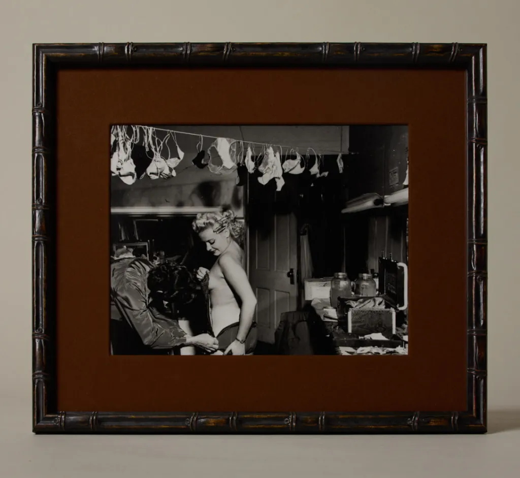 Pierce & Ward 1950S SHOWGIRL CHANGING IN DRESSING ROOM BY WEEGEE | Art