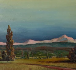 Pierce & Ward 1940S SWISS MOUNTAIN LANDSCAPE | Art