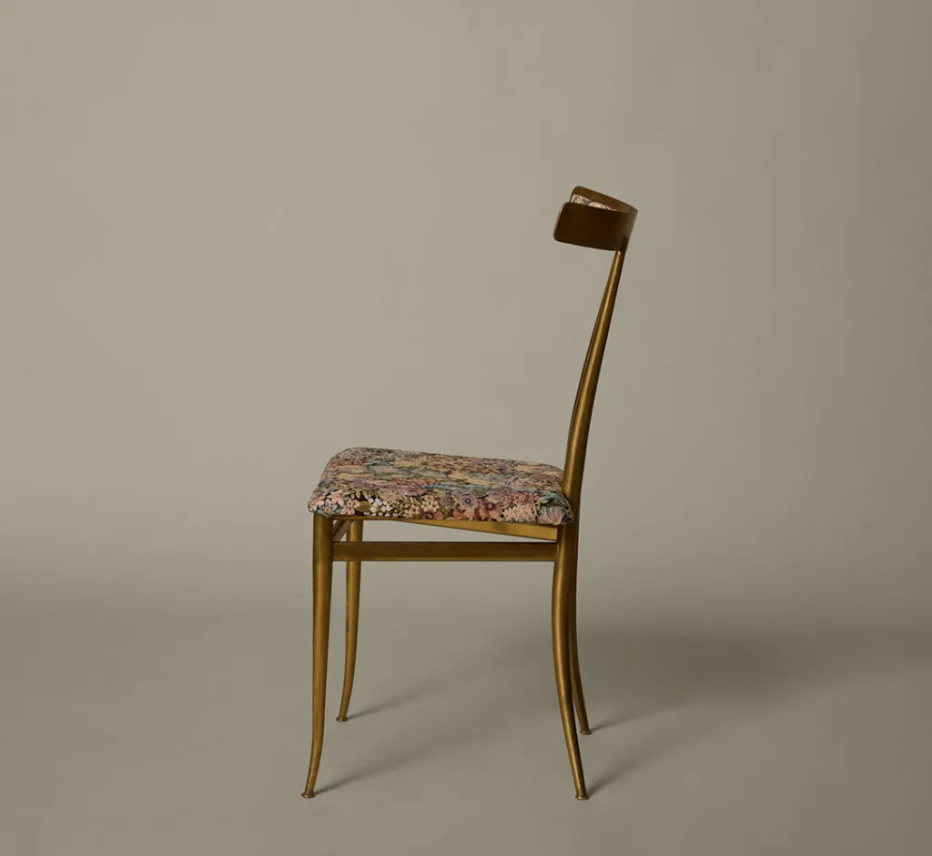 Pierce & Ward SET OF 6 BRASS DINING CHAIRS BY ALBERTO GAMBETTA FOR LUBERTO DESIGN | Furniture