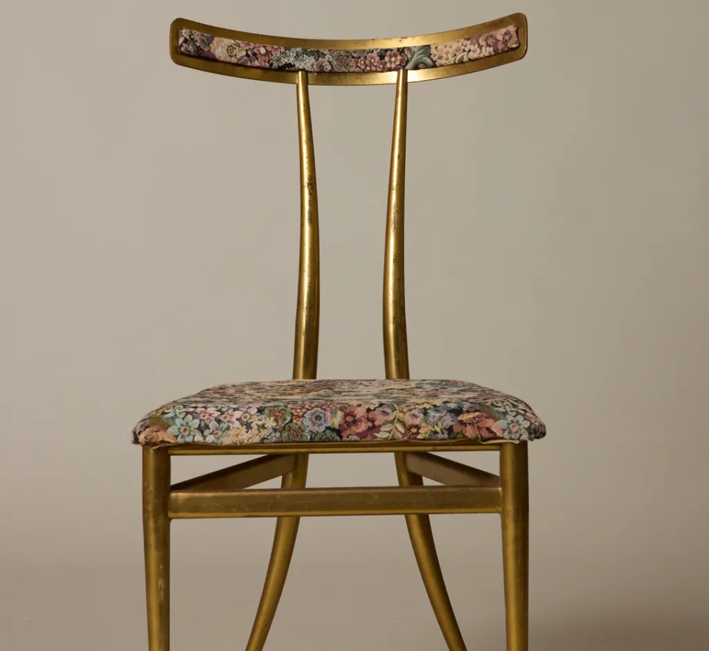 Pierce & Ward SET OF 6 BRASS DINING CHAIRS BY ALBERTO GAMBETTA FOR LUBERTO DESIGN | Furniture