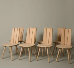 Pierce & Ward SET OF 8 1970S FRENCH BRUTALIST DINING CHAIRS | Furniture