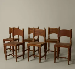 Pierce & Ward SET OF 6 19TH CENTURY PINE DINING CHAIRS | Furniture