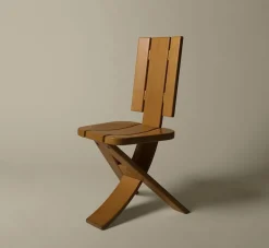 Pierce & Ward SET OF FOUR FRENCH SCULPTURAL OAK CHAIRS BY EBÉNISTERIE SELTZ | Furniture