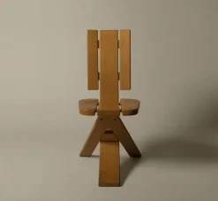 Pierce & Ward SET OF FOUR FRENCH SCULPTURAL OAK CHAIRS BY EBÉNISTERIE SELTZ | Furniture