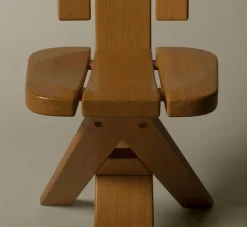 Pierce & Ward SET OF FOUR FRENCH SCULPTURAL OAK CHAIRS BY EBÉNISTERIE SELTZ | Furniture