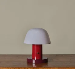Pierce & Ward SETAGO PORTABLE LAMP JH27 IN MAROON/GRAPE | Lighting