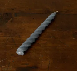 Pierce & Ward SPIRAL TAPER BEESWAX CANDLE LIGHT BLUE | Candlesticks & Candles