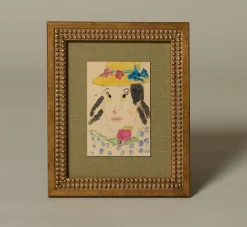Pierce & Ward 20TH CENTURY FOLK ART PORTRAIT | Art