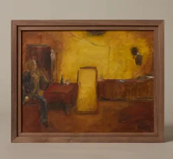 Pierce & Ward VINTAGE ABSTRACT FIGURE IN A GLOWING ROOM | Art