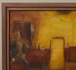 Pierce & Ward VINTAGE ABSTRACT FIGURE IN A GLOWING ROOM | Art