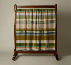 Pierce & Ward WALLACE + SEWELL X LARGE GREEN BLOCK THROW | Collaborations | Bed + Bath